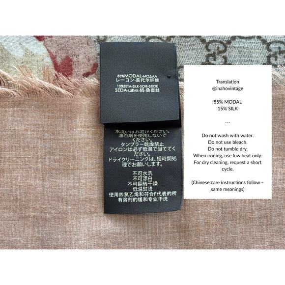 Like New: Gucci Blooms Modal Silk Shawl/Scarf, 140x140cm, Pink Floral 2016-2017 - Picture 9 of 16